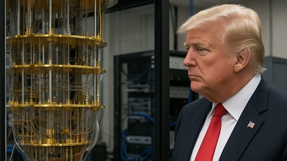 טראמפ בוחן מחשב קוונטי, נוצר באמצעות AI